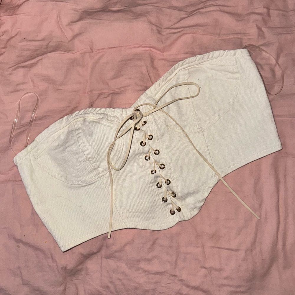 Demin Zip up Top